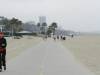 Fietspad over het strand